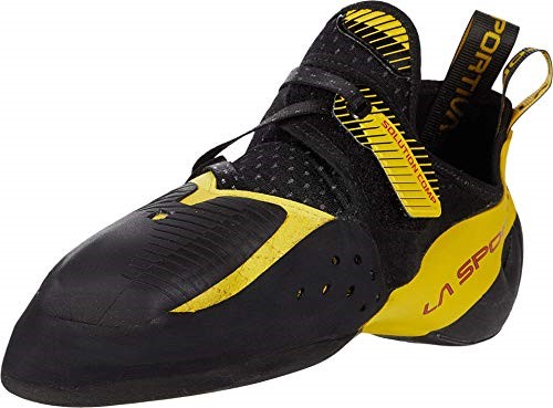 La Sportiva Ireland Black Yellow Mens Solution Comp Rock Climbing Shoes