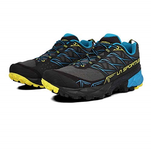 La Sportiva Ireland Multicoloured Carbon Tropic Blue 000 Men Akyra Trail Running Shoes