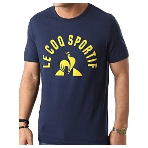 Le Coq Sport-Shirt Navy Yellow La Sportiva Ireland