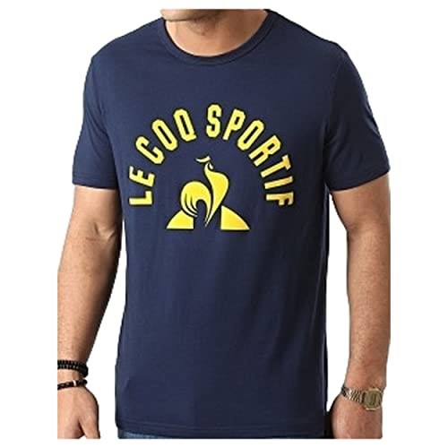 Le Coq Sport-Shirt Navy Yellow La Sportiva Ireland