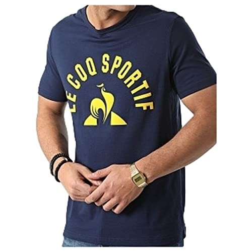 Le Coq Sport-Shirt Navy Yellow La Sportiva Ireland