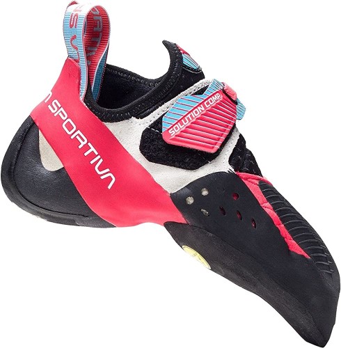 Womens Solution Comp Rock Climbing Shoes Hibiscus Malibu Blue La Sportiva Ireland