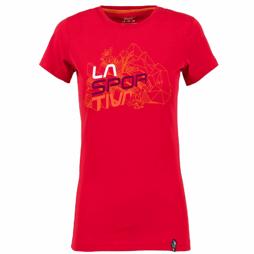 Cubic Womens T-Shirt La Sportiva Ireland Garnet