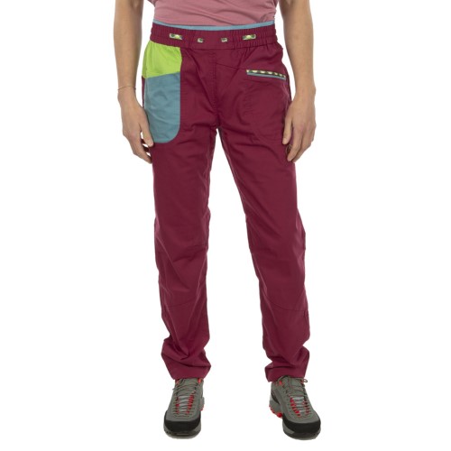 Mandala Pant W La Sportiva Ireland Red Plum Lime Green
